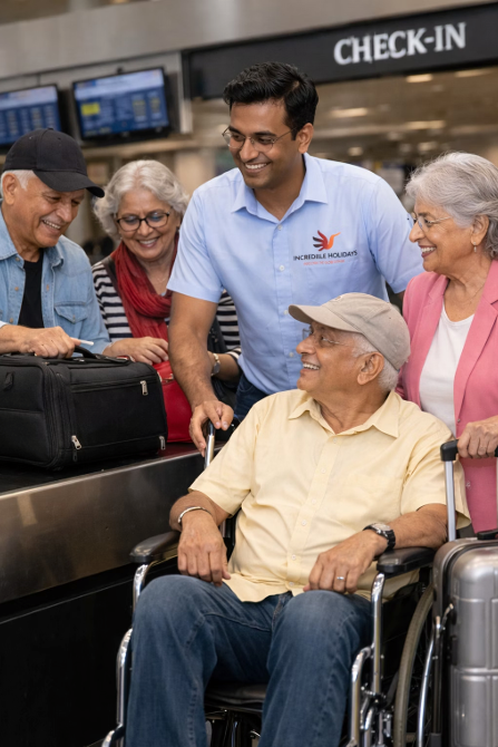 Senior travellers enjoying a comfortable journey